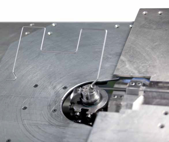 Beispielhaftes 3D Drahtbiegeteil aus Edelstahl 1.4301, vollautomatisch gefertigt.